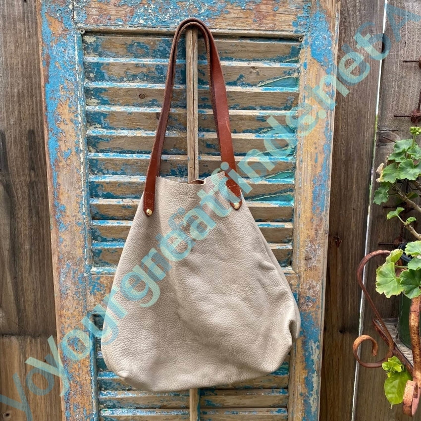 Charlie Middleton Taupe Vogue Bespoke Tote Leather Yourgreatfinds