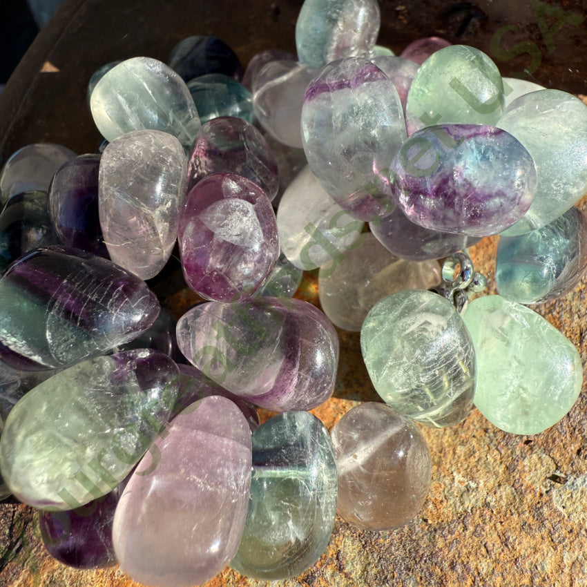 Chunky Fluorite Beaded Necklace Necklace