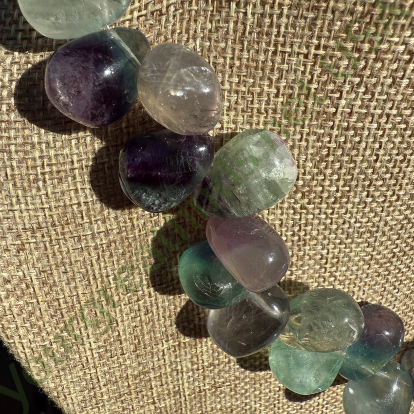 Chunky Fluorite Beaded Necklace Necklace