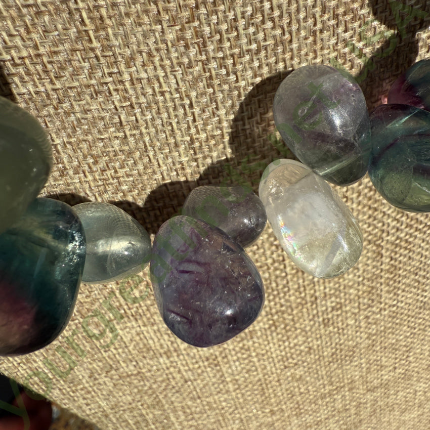 Chunky Fluorite Beaded Necklace Necklace