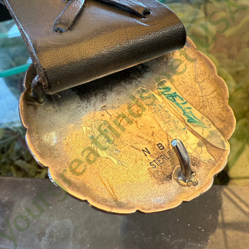 Concho Belt Sterling Silver Navajo Nelson Burbank belt