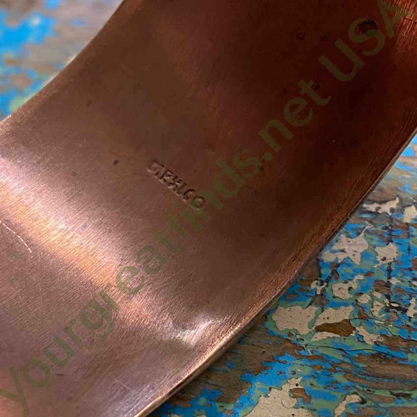 Copper Stamp Decorated Cuff Bracelet Mexico