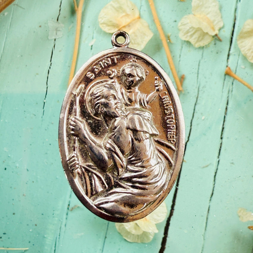 Costume Grade Double Sided St. Christopher Pendant pendant