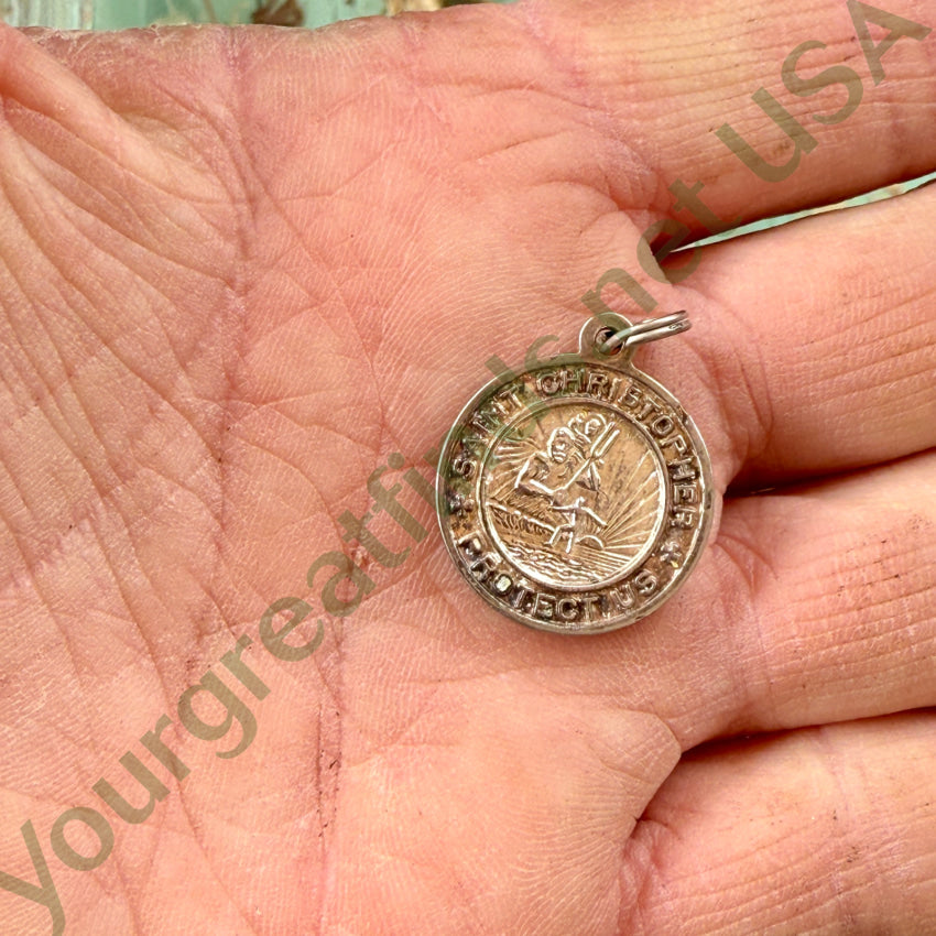 Costume Grade Double Sided St. Christopher Surfer Pendant pendant