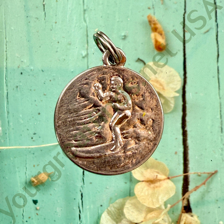 Costume Grade Double Sided St. Christopher Surfer Pendant pendant