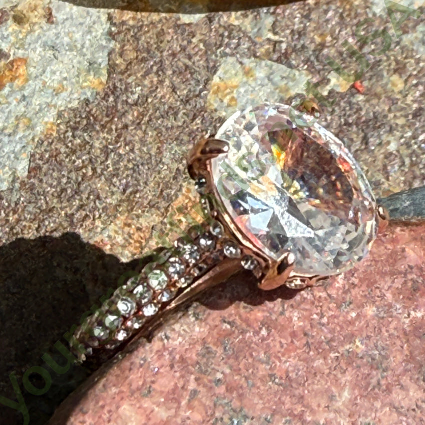 Cubic Zirconia Ring Sterling Silver Size 6 ring