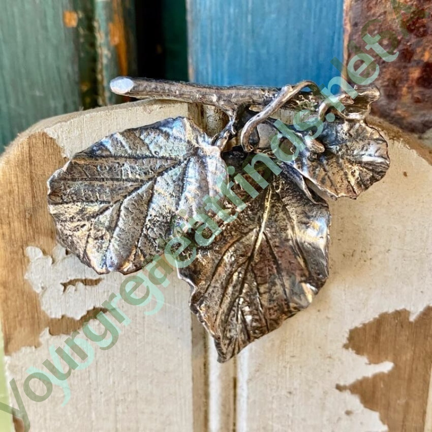 Dancraft Sterling Silver Leaf Design Brooch 1960 Yourgreatfinds