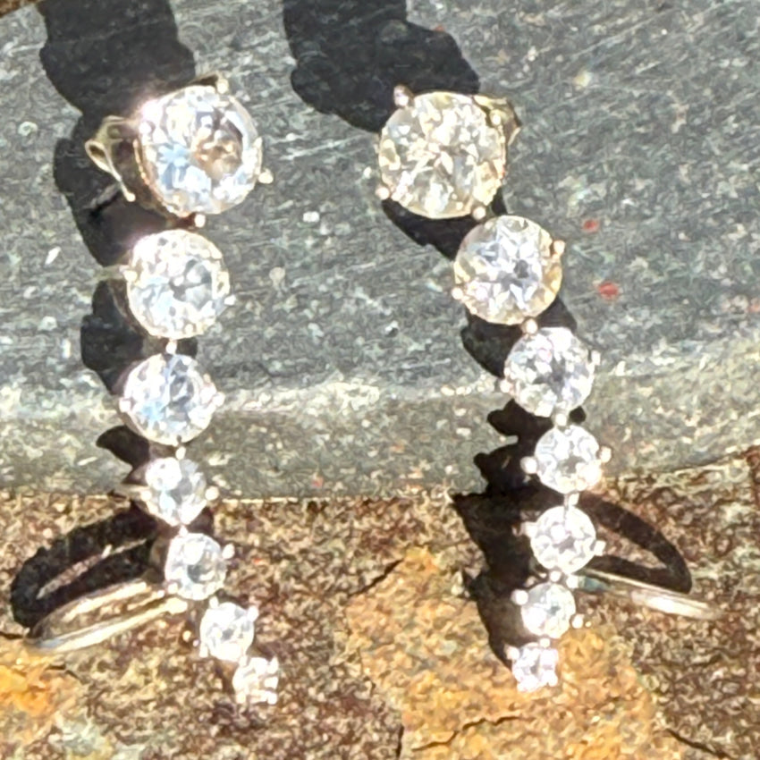 Deb Goyot Pierced Post Earrings Cubic Zirconia earrings