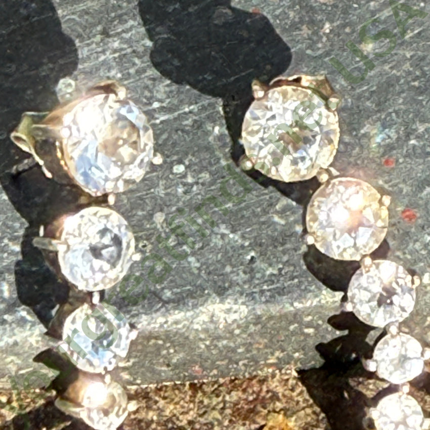 Deb Goyot Pierced Post Earrings Cubic Zirconia earrings