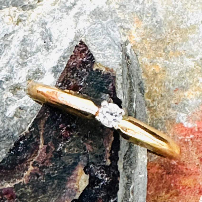 Diamond Engagement Ring 14K Gold Ring