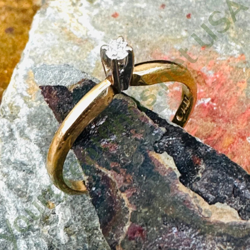 Diamond Engagement Ring 14K Gold Ring