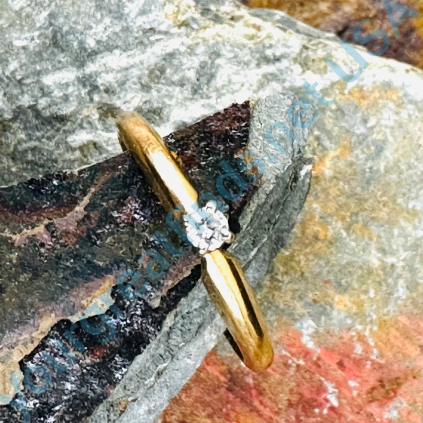 Diamond Engagement Ring 14K Gold Ring