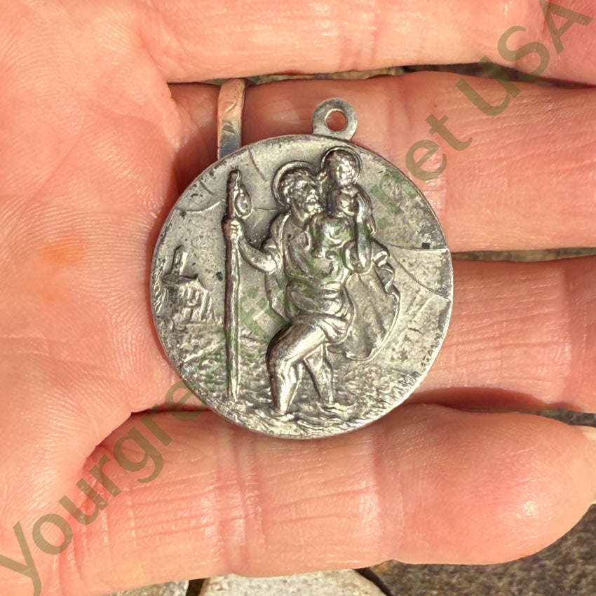 Double Sided Large St. Christopher Medallion st. christopher