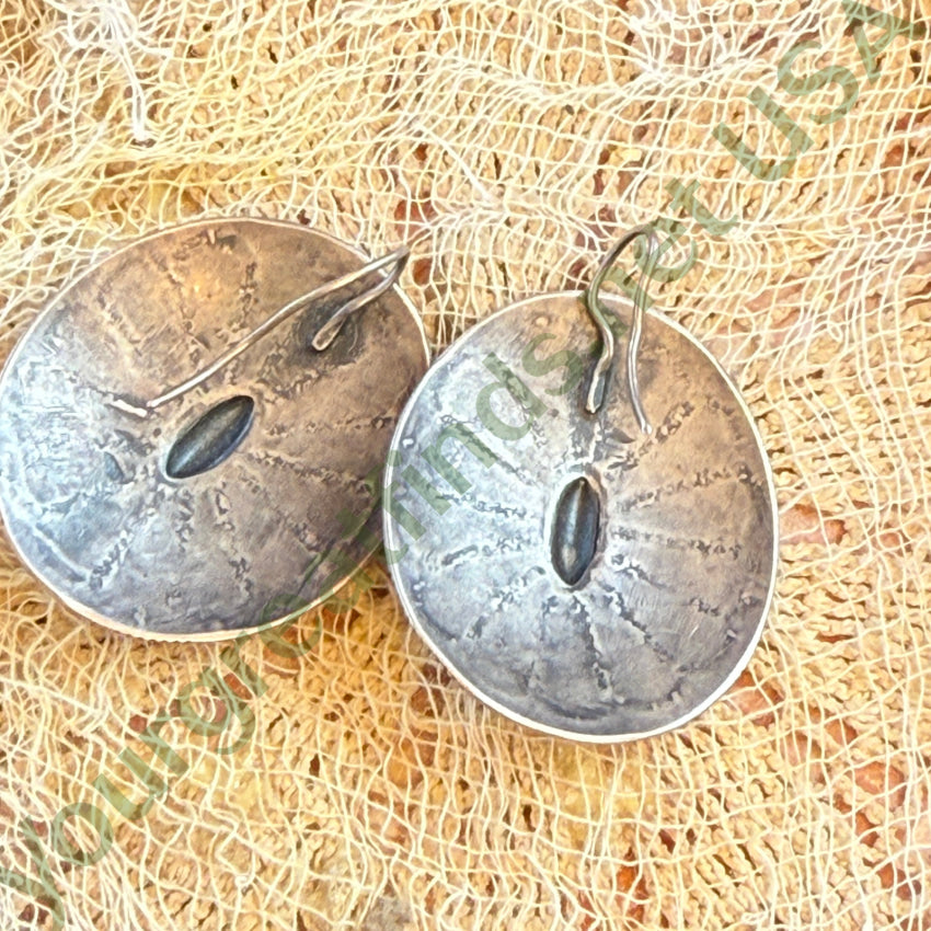 Early Navajo Concho Pierced Earrings Made of Coins earrings
