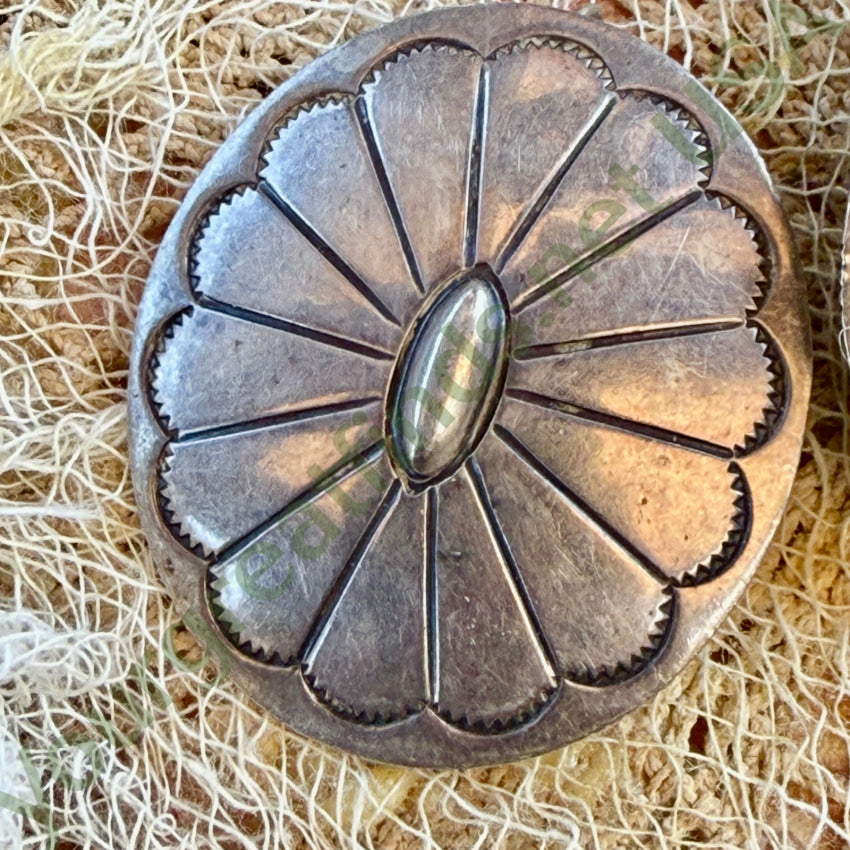 Early Navajo Concho Pierced Earrings Made of Coins earrings