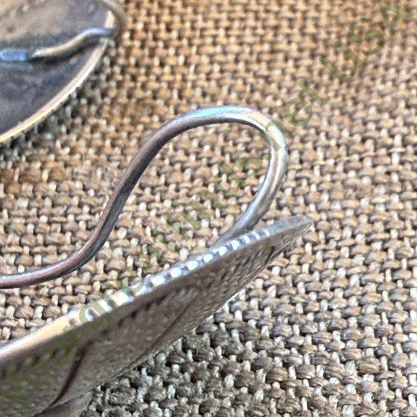 Early Navajo Concho Pierced Earrings Made of Coins earrings