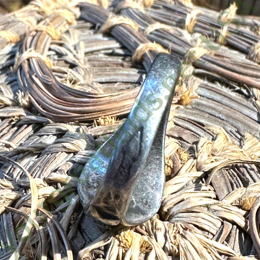 Early Navajo Sterling Silver Stamped Double Arrow Band Ring Size 9.5