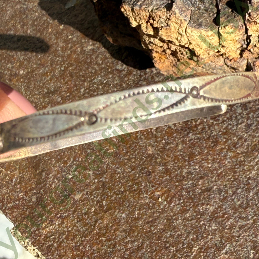 Early Zuni Sterling Silver Mint Green Turquoise Row Bracelet bracelet