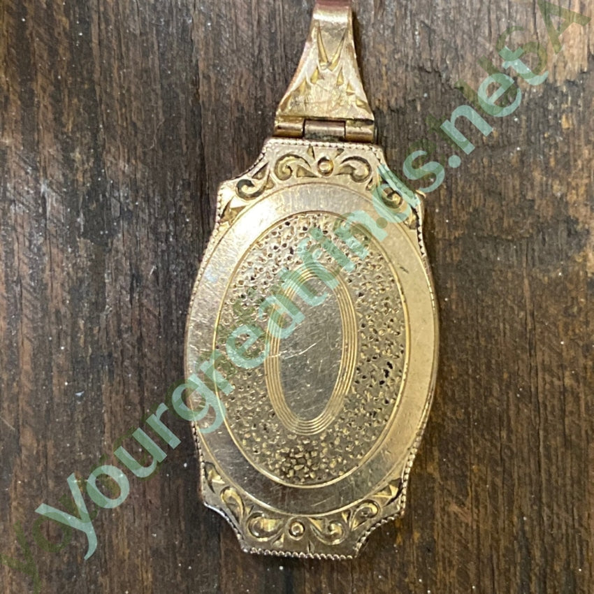 Etch Decorated Gold Filled Locket Yourgreatfinds