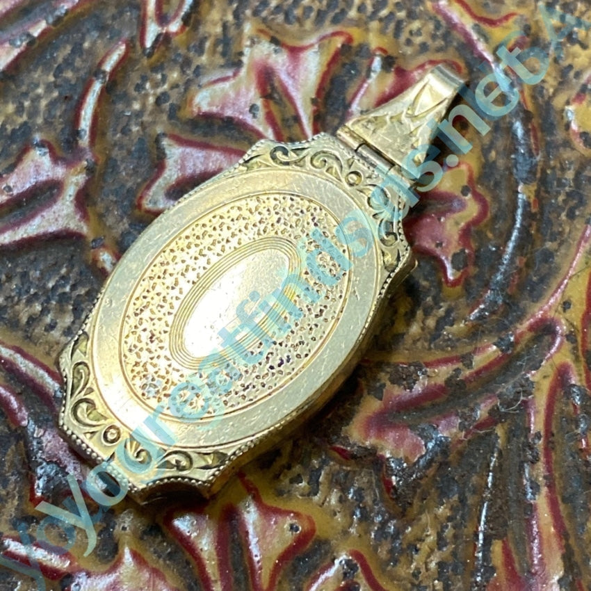 Etch Decorated Gold Filled Locket Yourgreatfinds