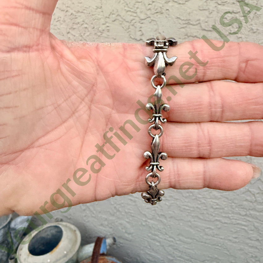 Fleur de lis Bracelet 925 Sterling Silver Isis Jewelry bracelet