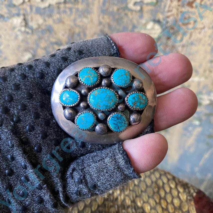 Frank Patania Sr. Brooch No. 8 Turquoise Sterling 1949