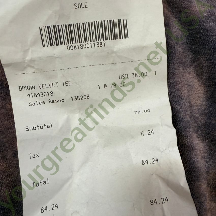 Free People Doran Velvet Tee Pink/Denim XS w/ Bag & Reciept devotional metal St. Christopher