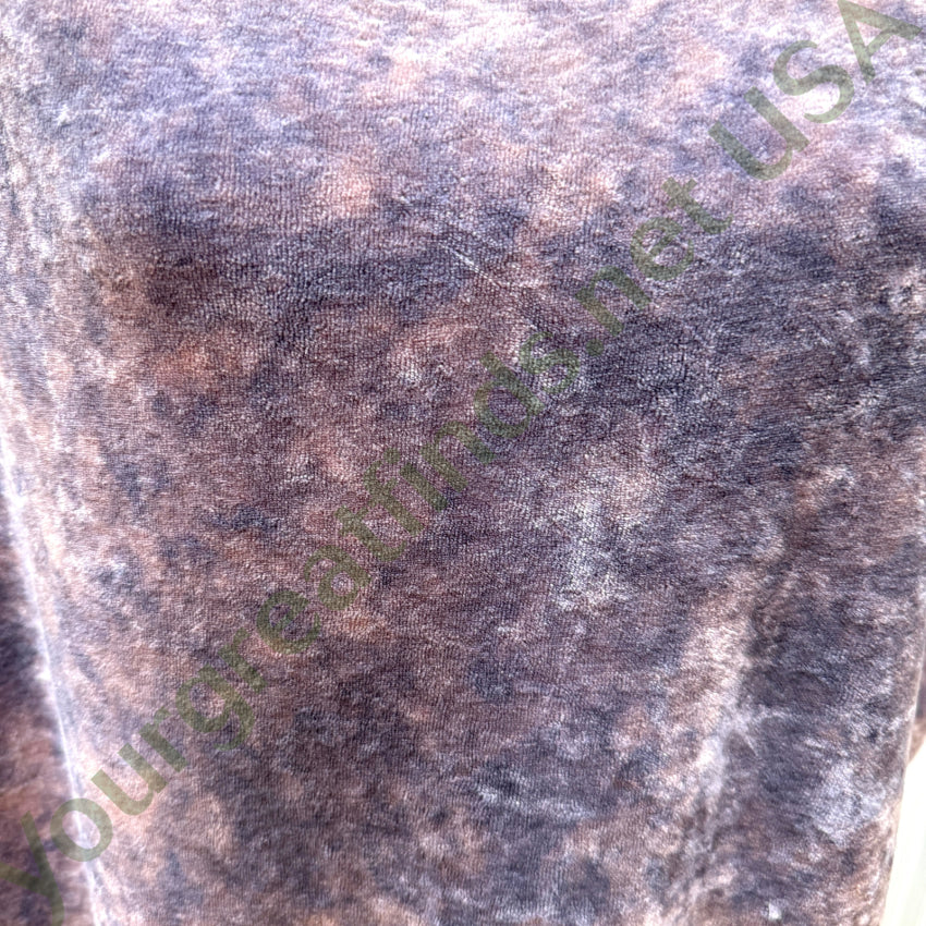 Free People Doran Velvet Tee Pink/Denim XS w/ Bag & Reciept devotional metal St. Christopher