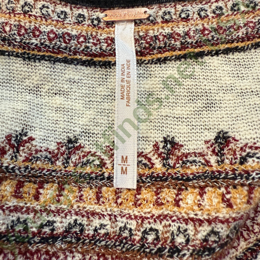 Free People Snow Kisses Embroidered Blouse M top