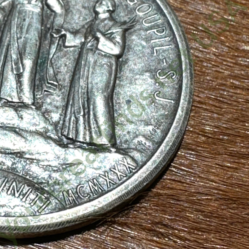 French Canadian Pewter Devotional Pendant Catholic Pendant