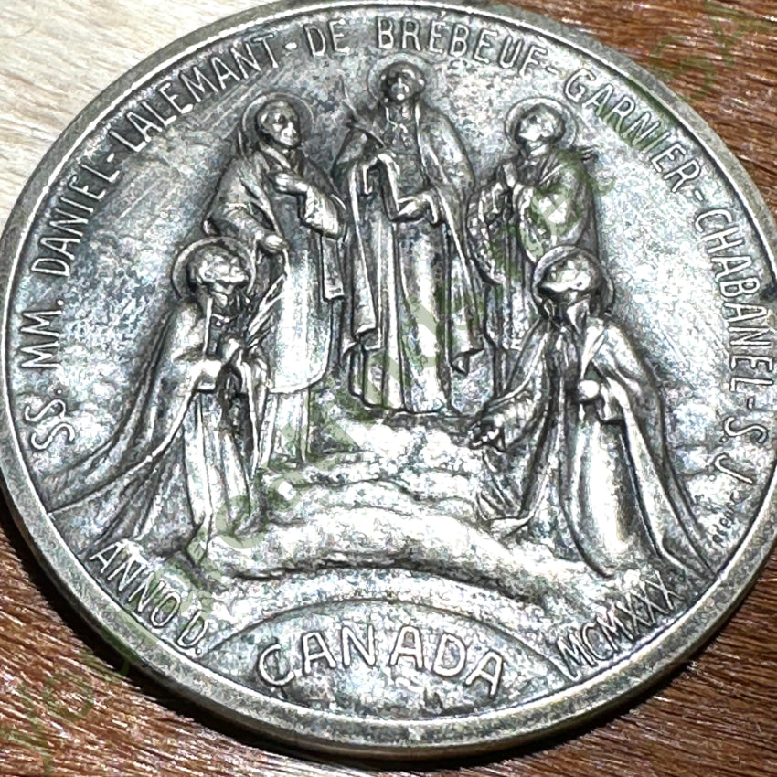 French Canadian Pewter Devotional Pendant Catholic Pendant