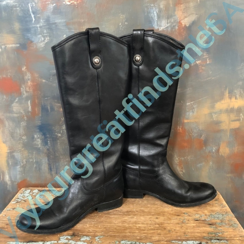 Frye Melissa Black Leather Button Boot Style 77167 Size 7 Yourgreatfinds