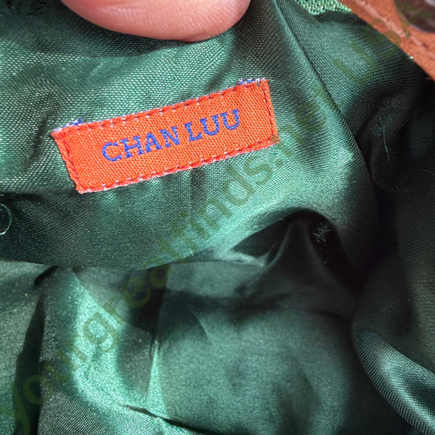 Genuine Chan Luu Knitted Silk ’Rag’ Basket Bag Leather Handle purse