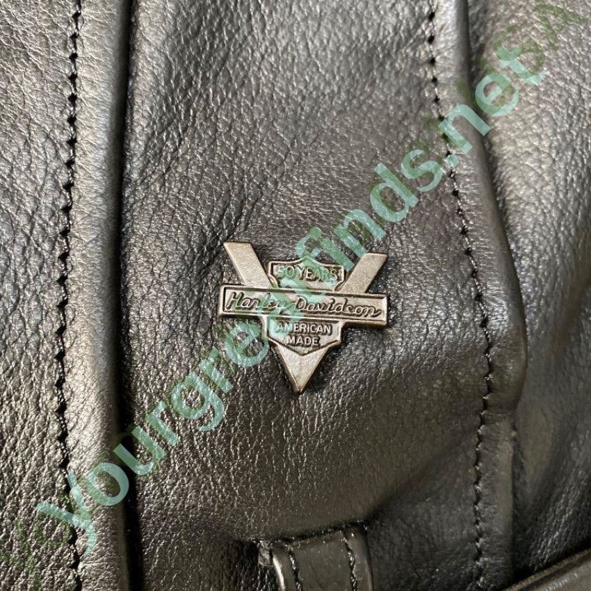 Genuine Harley-Davidson Black Leather Fringed Jacket Womens' Medium Yourgreatfinds