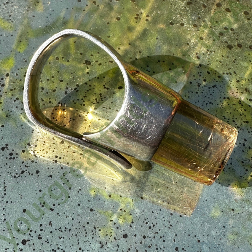 George Jensen Vivianna Torun Rutilated Quartz Ring #151 Sterling Apparel & Accessories