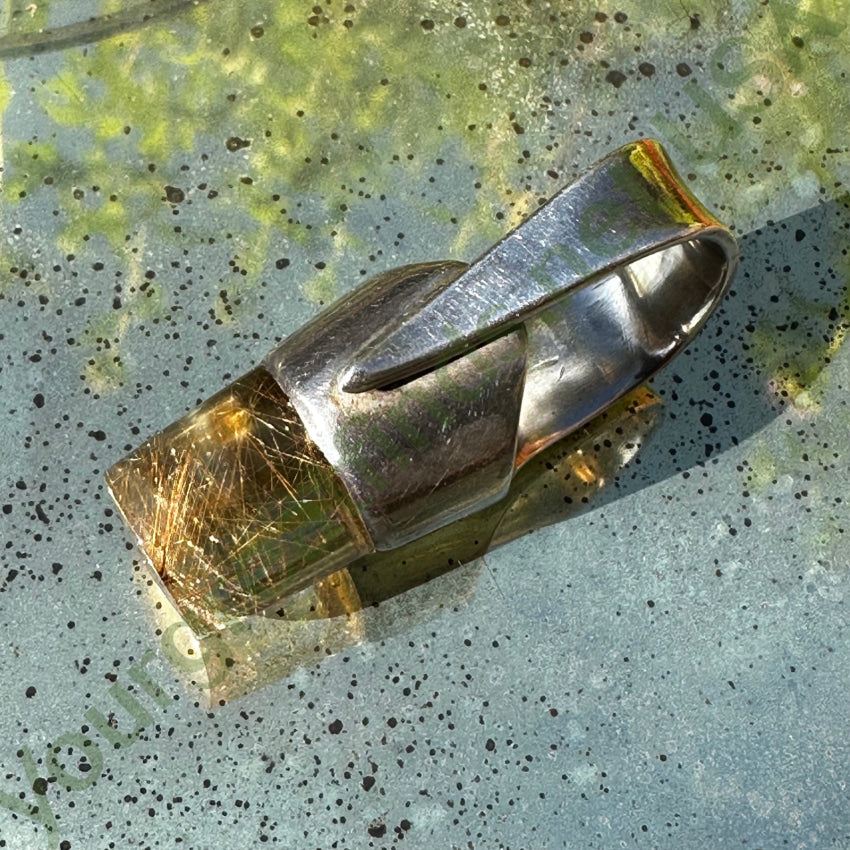 George Jensen Vivianna Torun Rutilated Quartz Ring #151 Sterling Apparel & Accessories