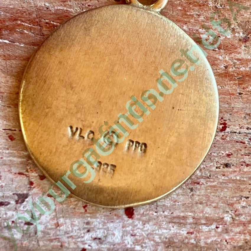 Gold over Sterling Silver Angle Pendant Charm Vintage Yourgreatfinds