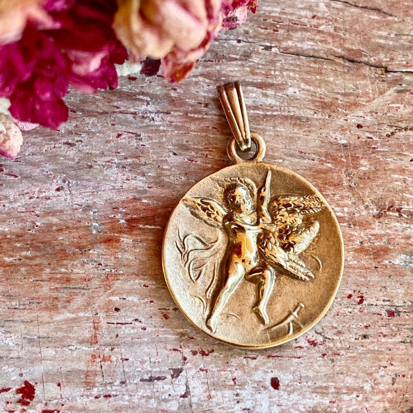 Gold over Sterling Silver Angle Pendant Charm Vintage Yourgreatfinds