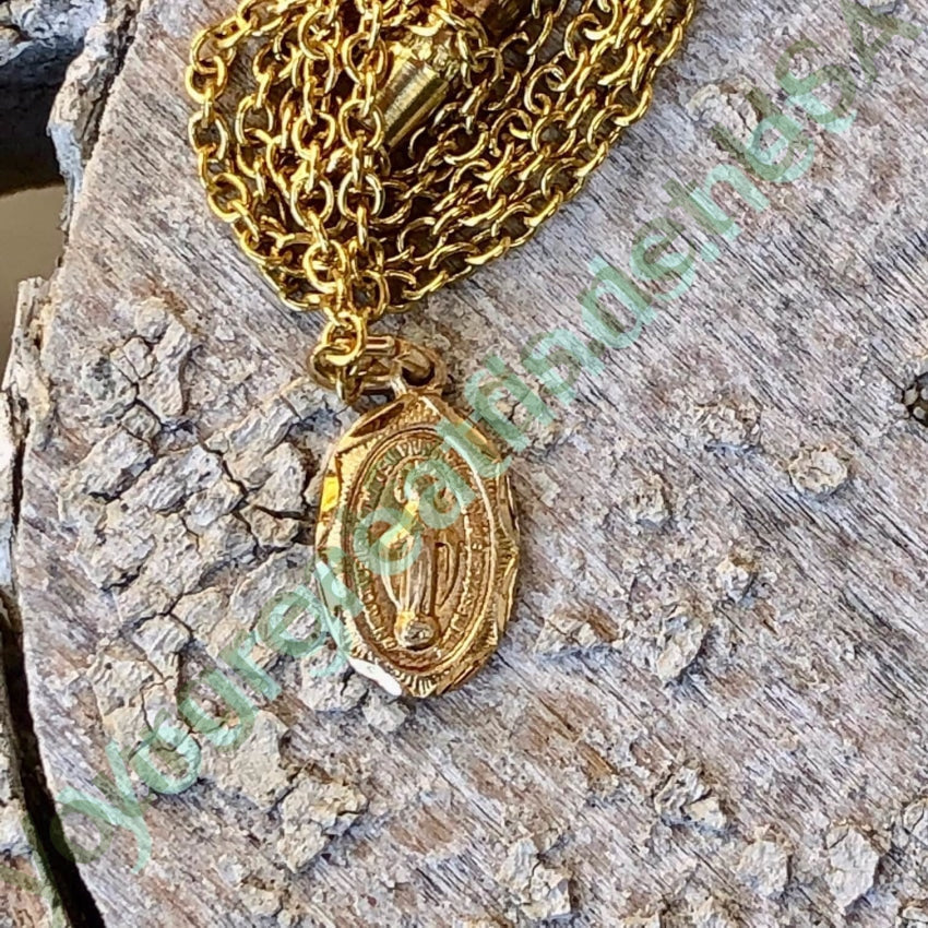 Gold over Sterling Silver Catholic Baby Necklace Yourgreatfinds