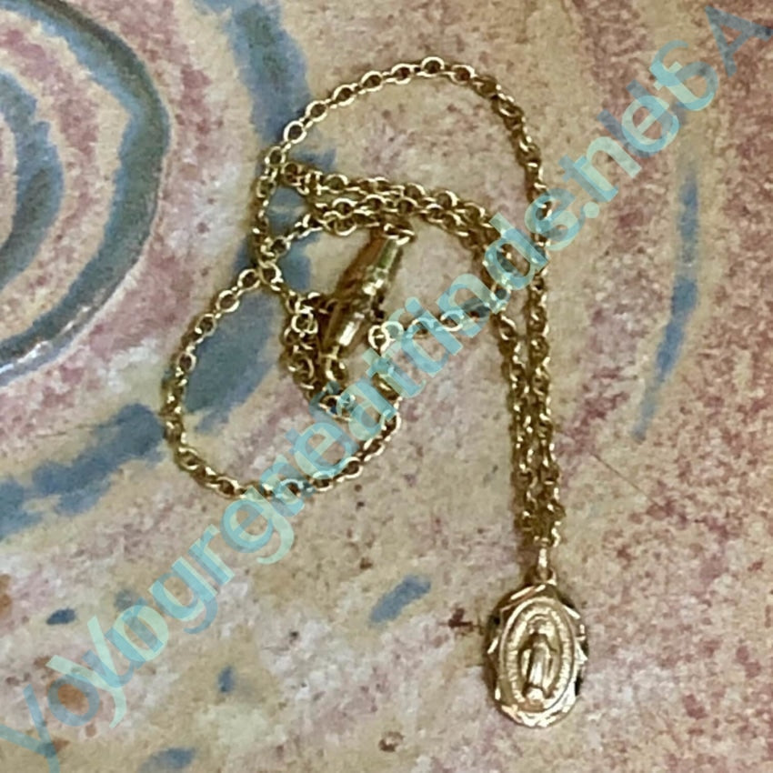 Gold over Sterling Silver Catholic Baby Necklace Yourgreatfinds