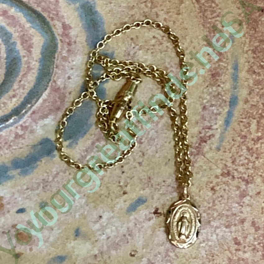 Gold over Sterling Silver Catholic Baby Necklace Yourgreatfinds