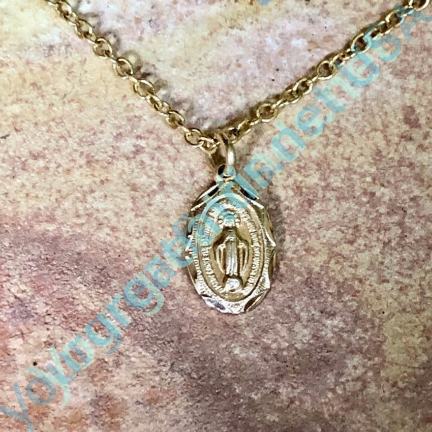 Gold over Sterling Silver Catholic Baby Necklace Yourgreatfinds