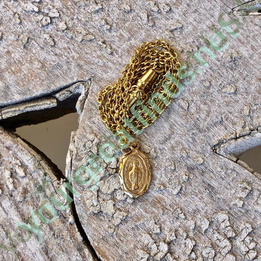 Gold over Sterling Silver Catholic Baby Necklace Yourgreatfinds