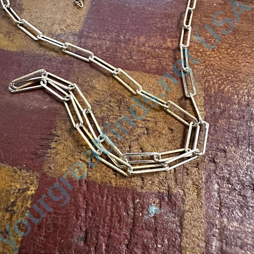 Gold Over Sterling Silver Staple Chain 18’’ L Chain Necklace