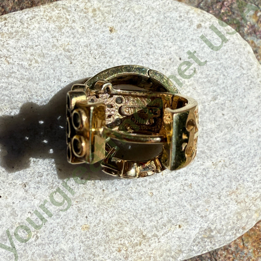 Gold Washed Sterling Silver CZ Hoop Pierced Earrings necklace