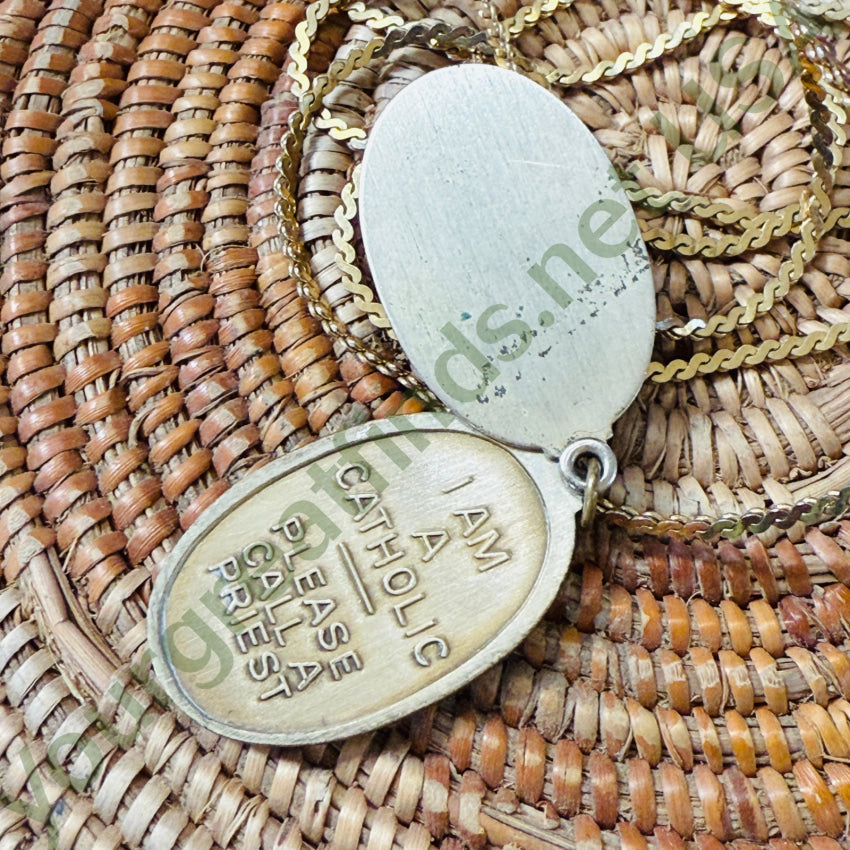 Goldtone Saint Christopher Necklace necklace