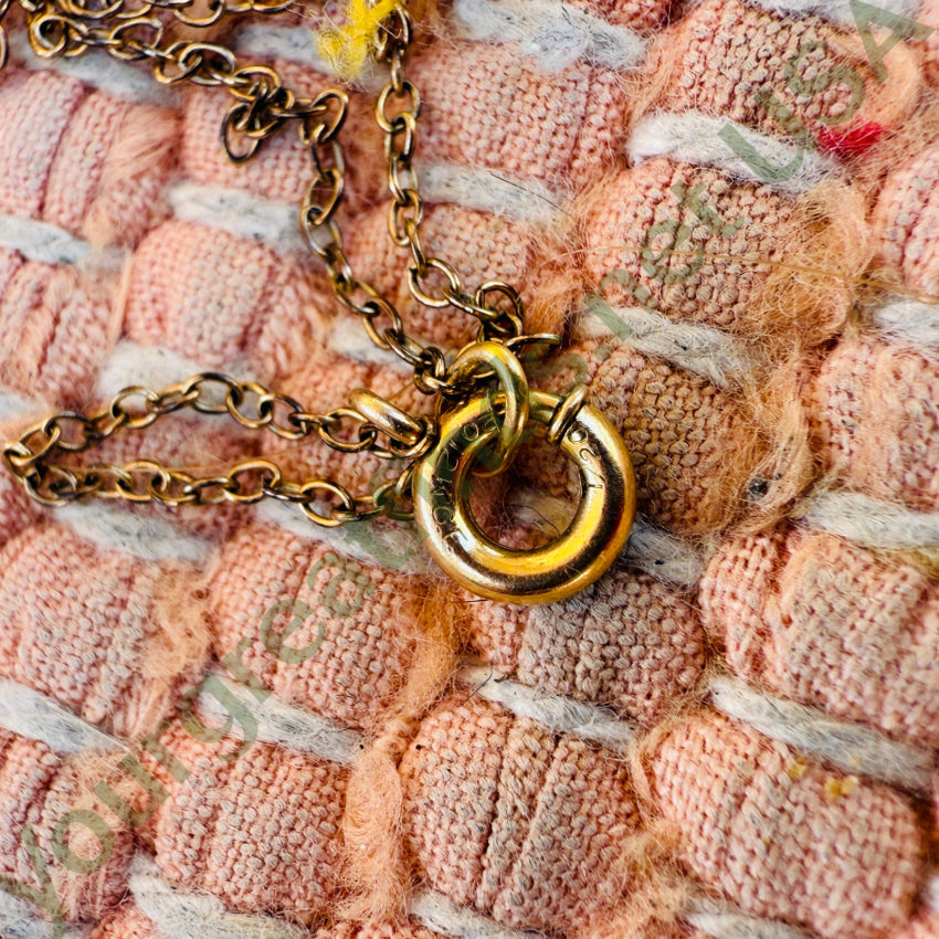 Goldtone Saint Christopher Pendant w/ 1/20 12k Gold Vintage Chain necklace