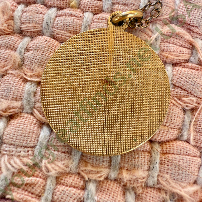 Goldtone Saint Christopher Pendant w/ 1/20 12k Gold Vintage Chain necklace