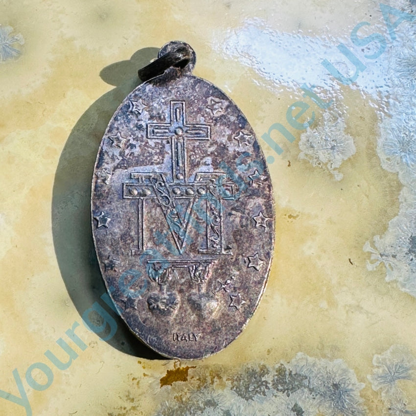 Grungy Time Worn Scared Mother Devotional Pendant