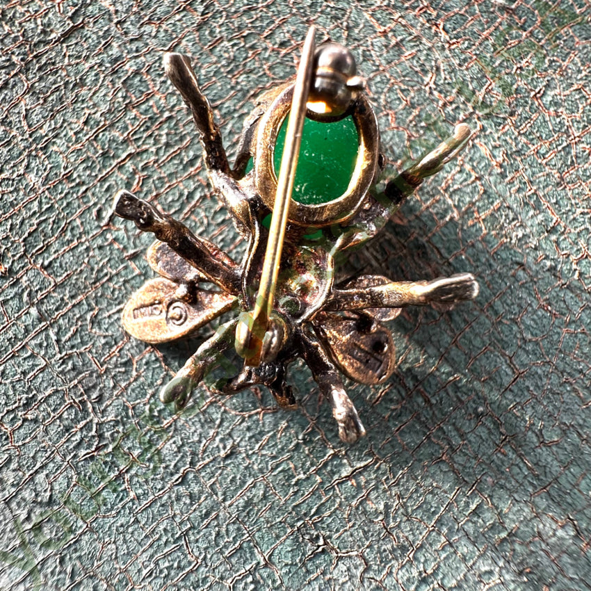 Guglielmo Cini Sterling Silver Gold Wash Bee Brooch Pin Signed Pin / Brooch